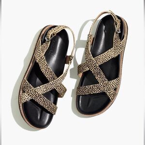 Madewell Aubrey Sandal in Spotted Calf Hair NWT
